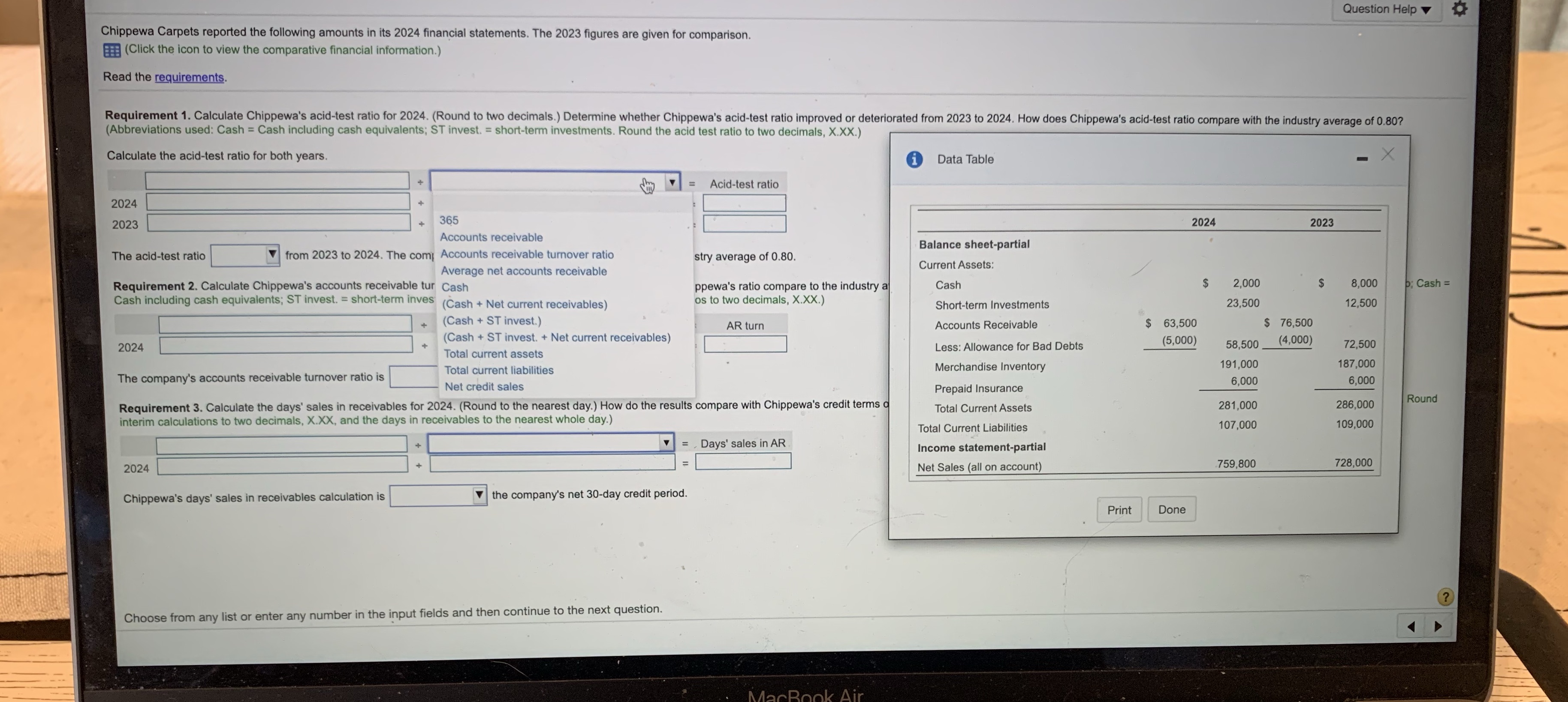 Question Help Chippewa Carpets reported the