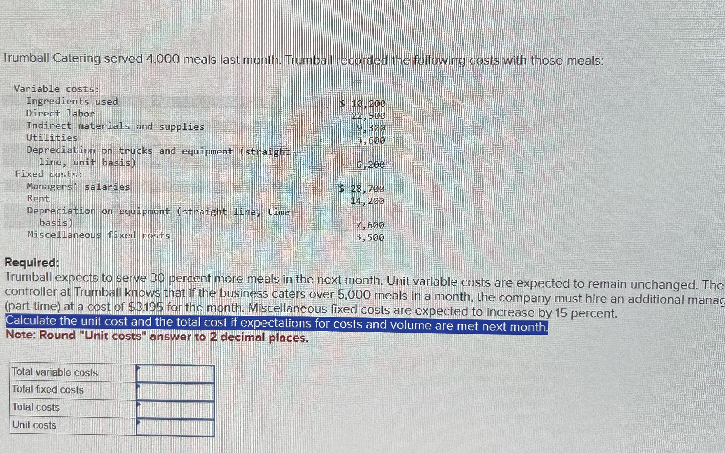 Trumball Catering served 4 , 0 0 0 meals last