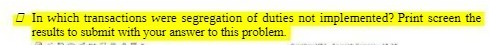 _ In which transactions were segregation of