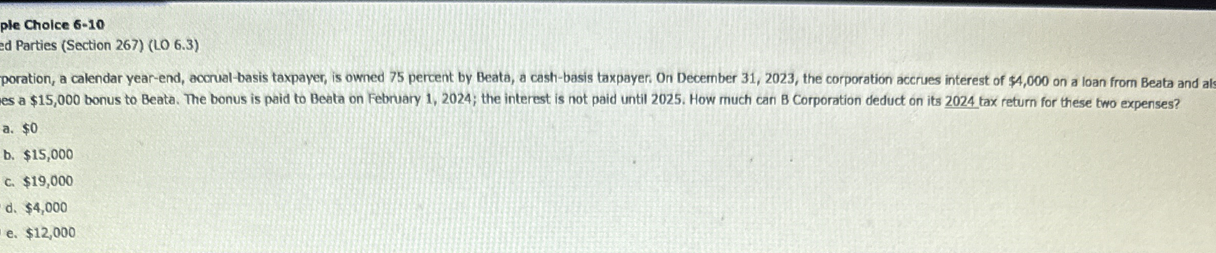 ple Choice 6 - 1 0 Parties ( Section 2 6 7 ) ( LO