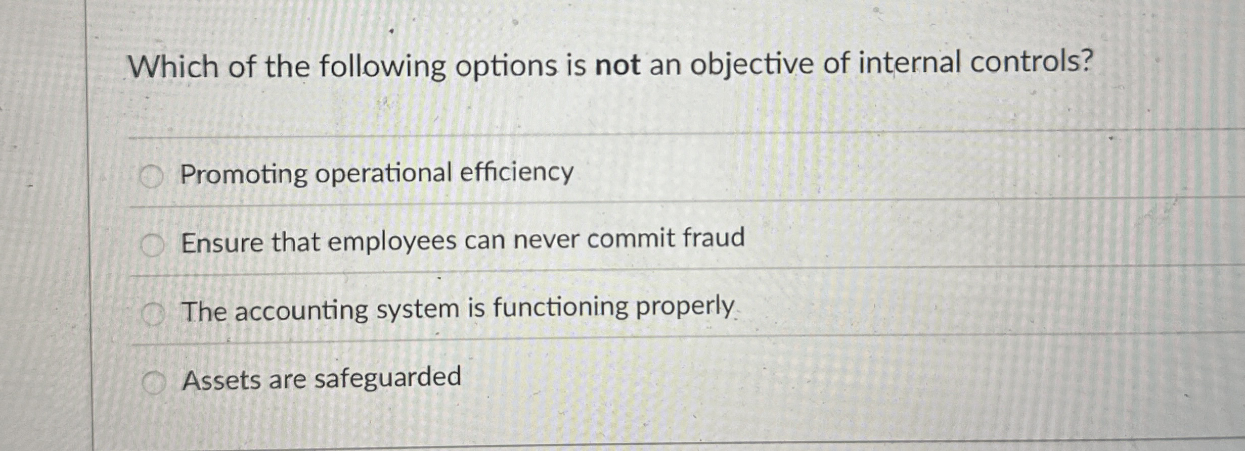 Which of the following options is not an
