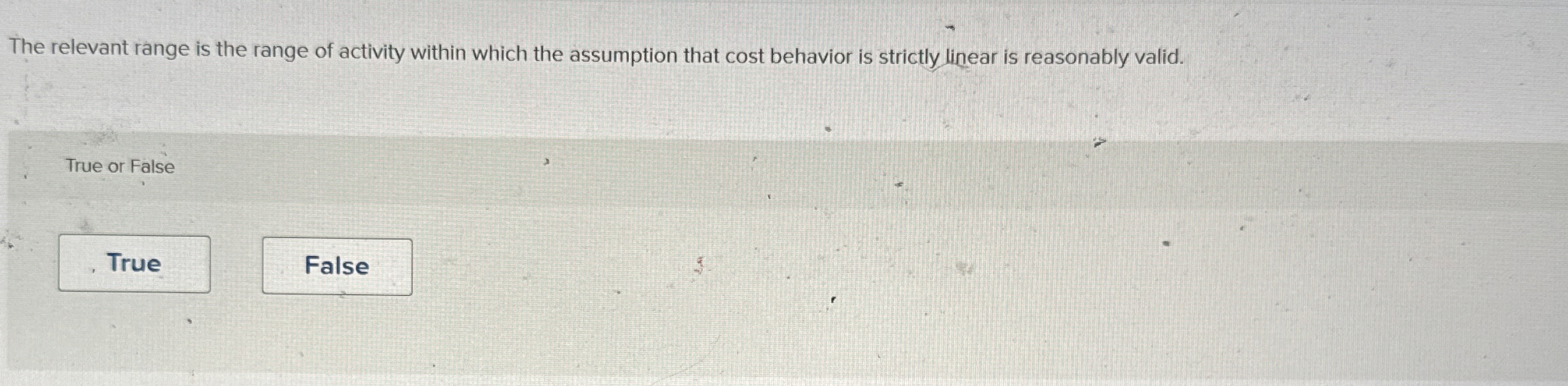 The relevant range is the range of activity