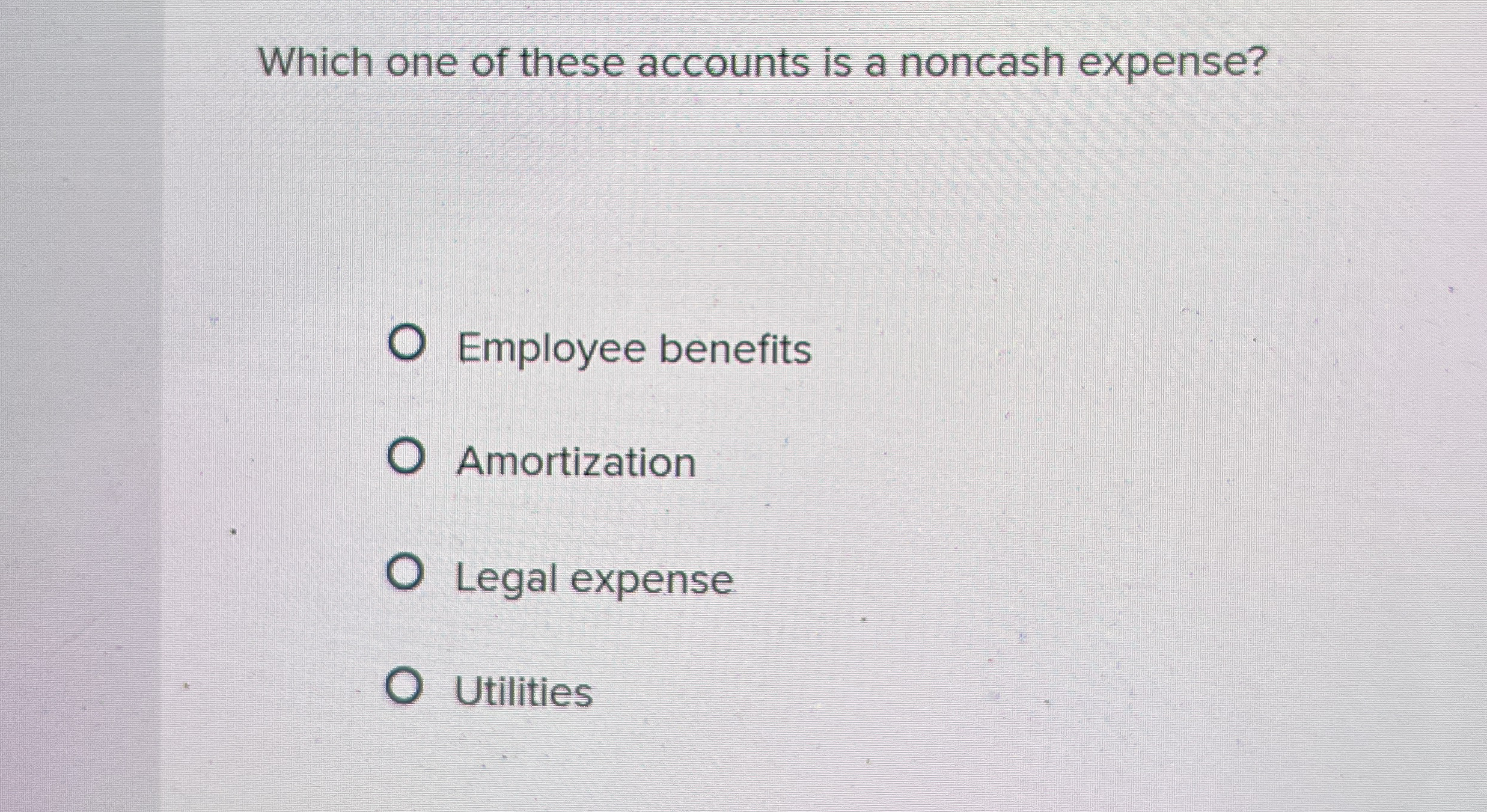 Which one of these accounts is a noncash expense?
