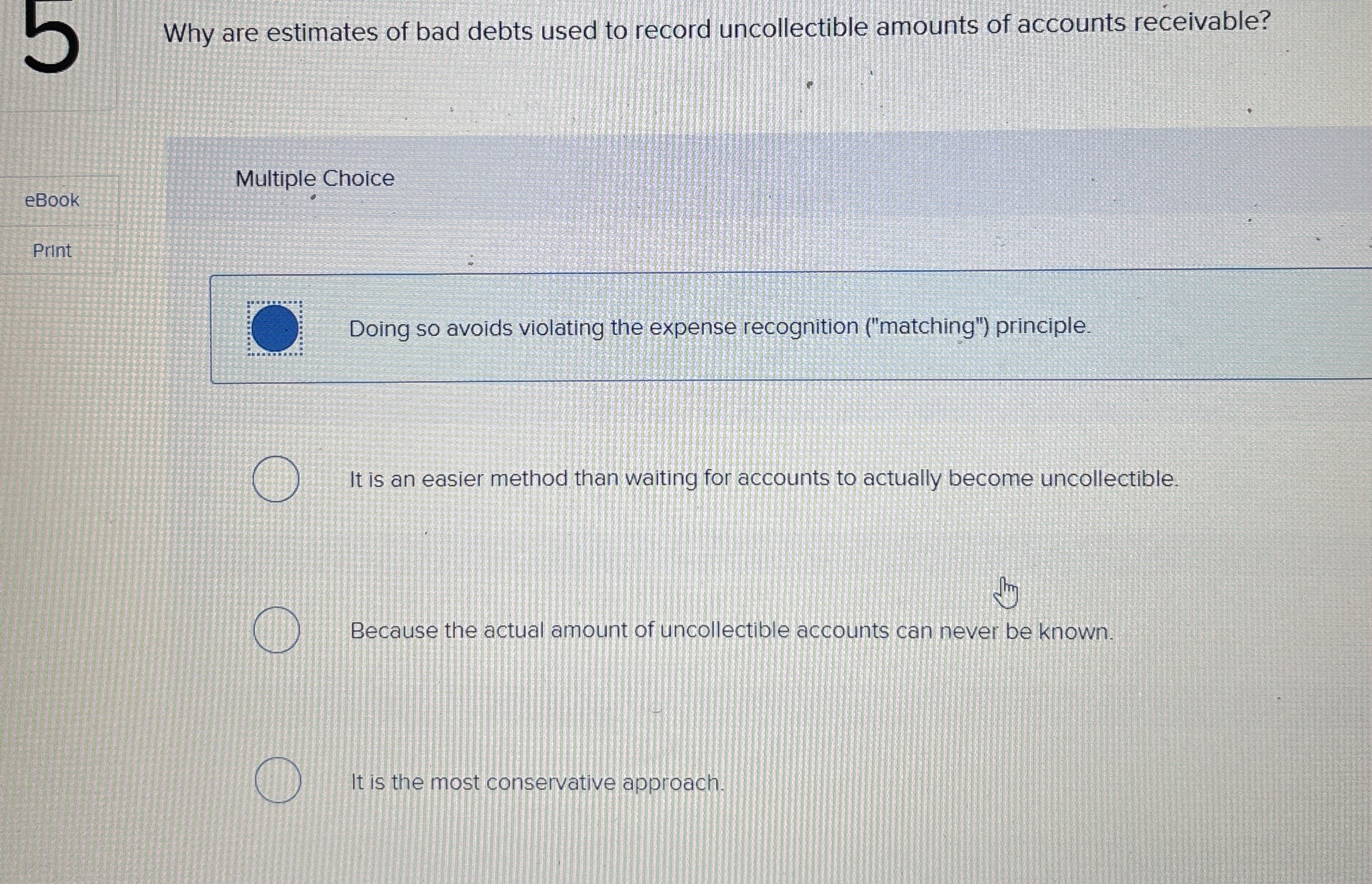 Why are estimates of bad debts used to record
