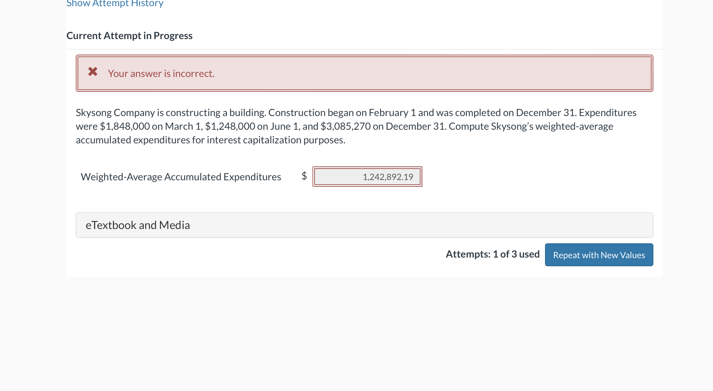 Show Attempt History Current Attempt in Progress