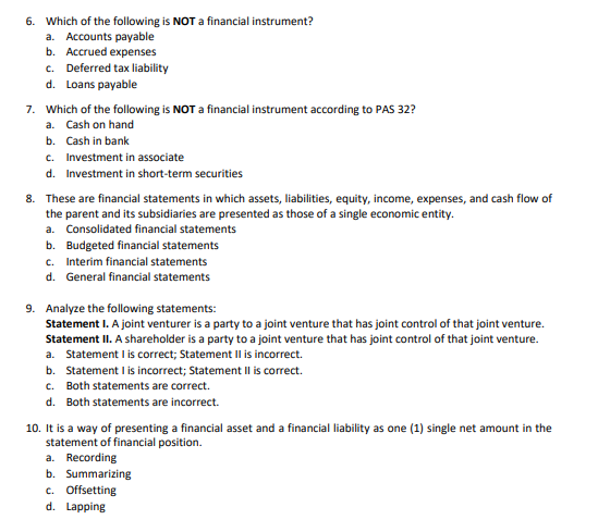Multiple Choice Answer with short explanation 1.