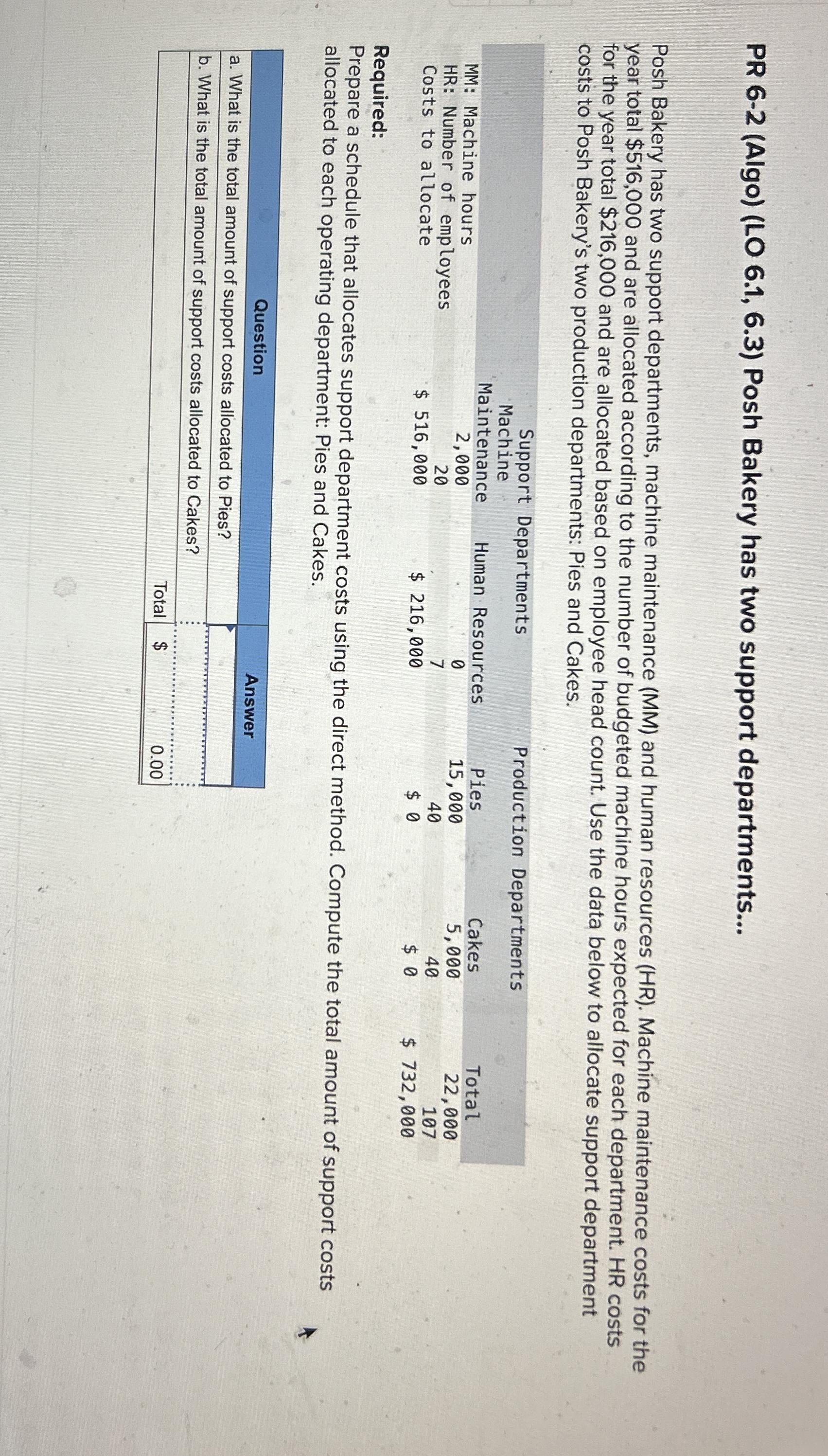 PR 6 - 2 ( Algo ) ( LO 6 . 1 , 6 . 3 ) Posh