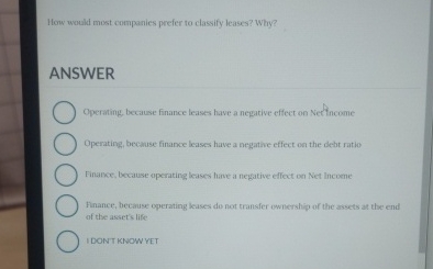 How would most companies prefer to classify