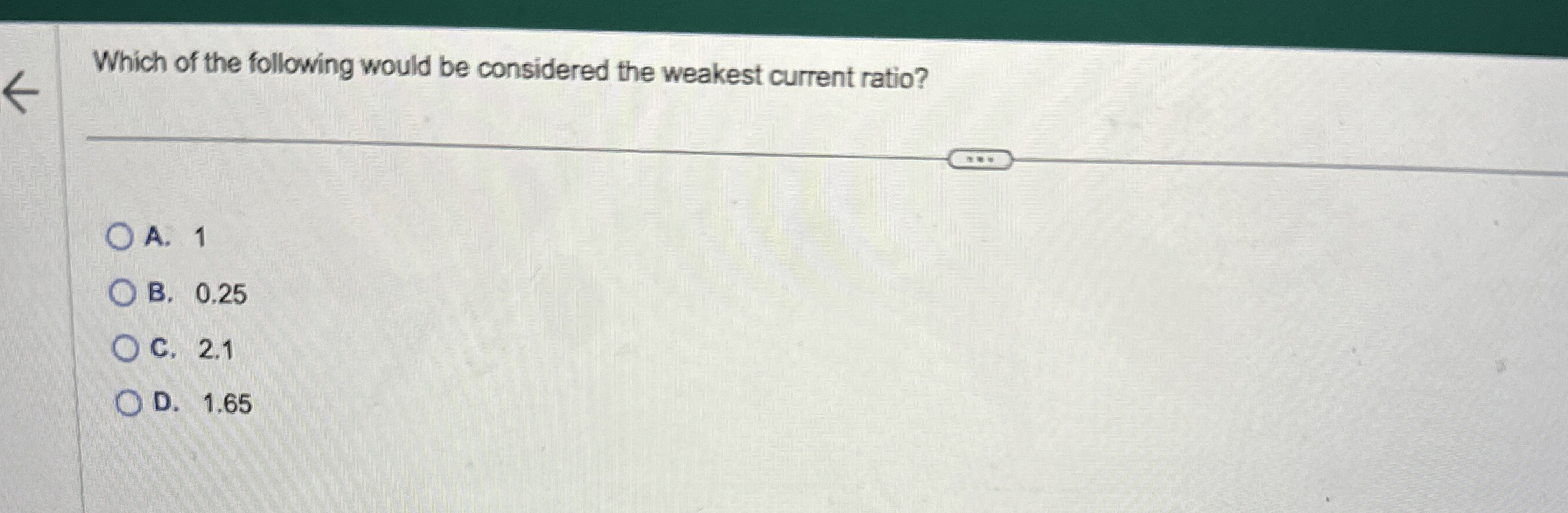 Which of the following would be considered the