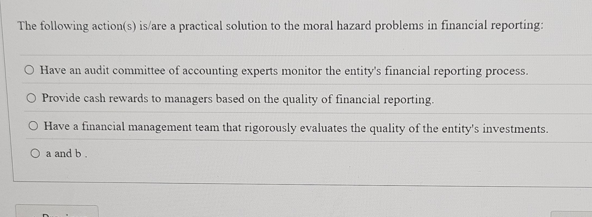 The following action ( s ) is / are a practical