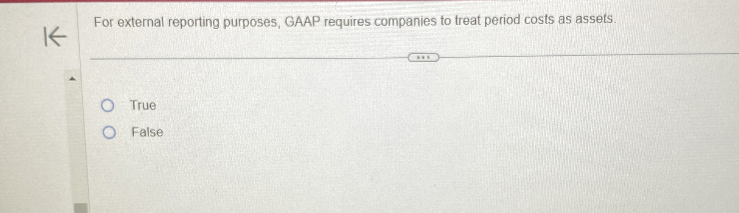 For external reporting purposes, GAAP requires
