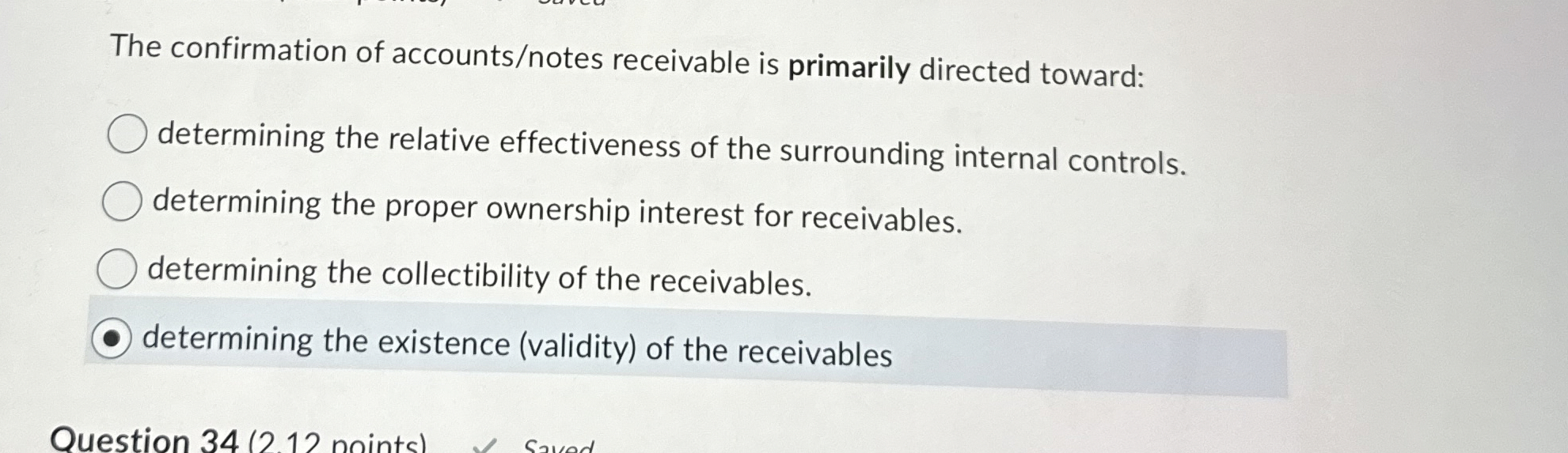 The confirmation of accounts / notes receivable