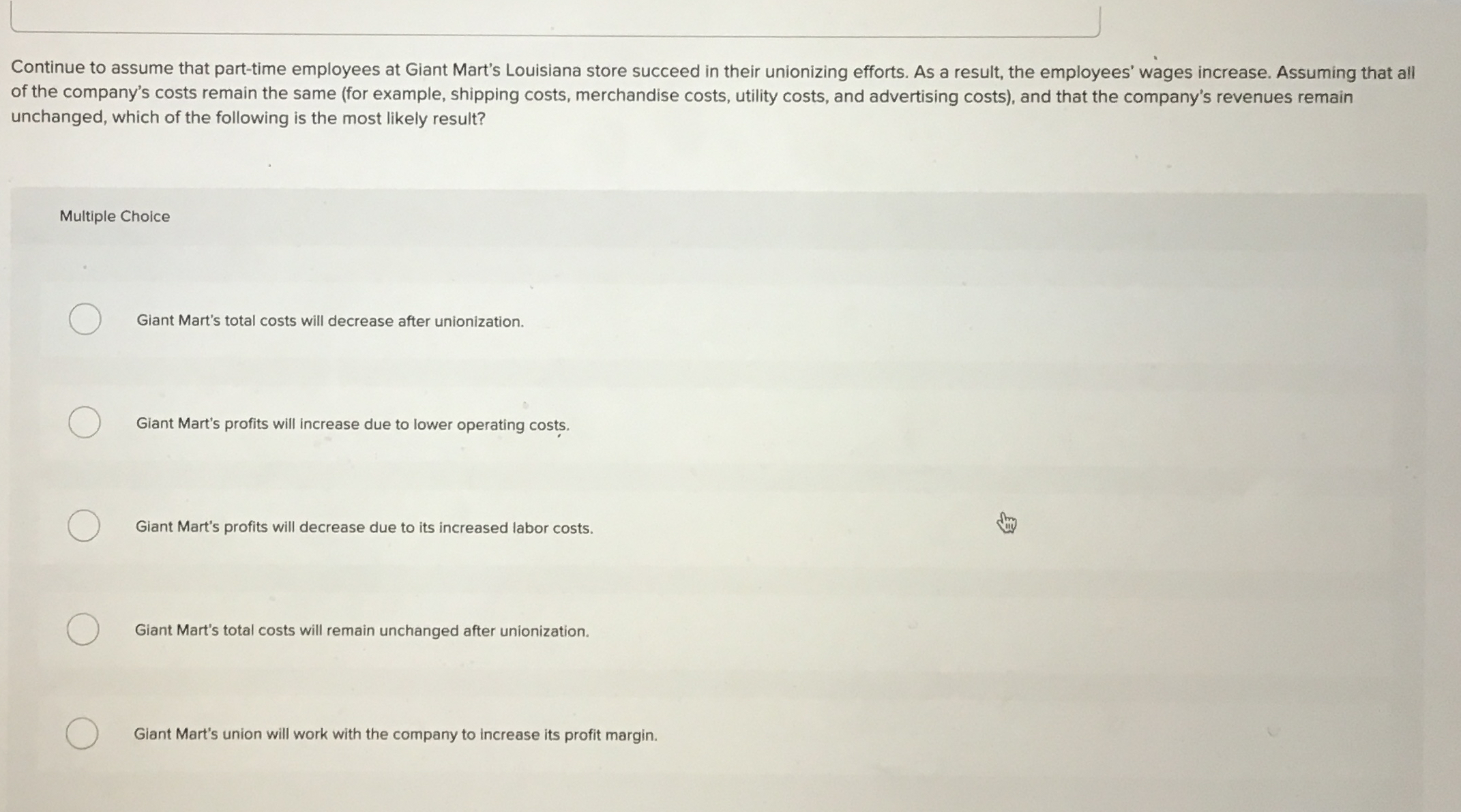 Continue to assume that part - time employees at