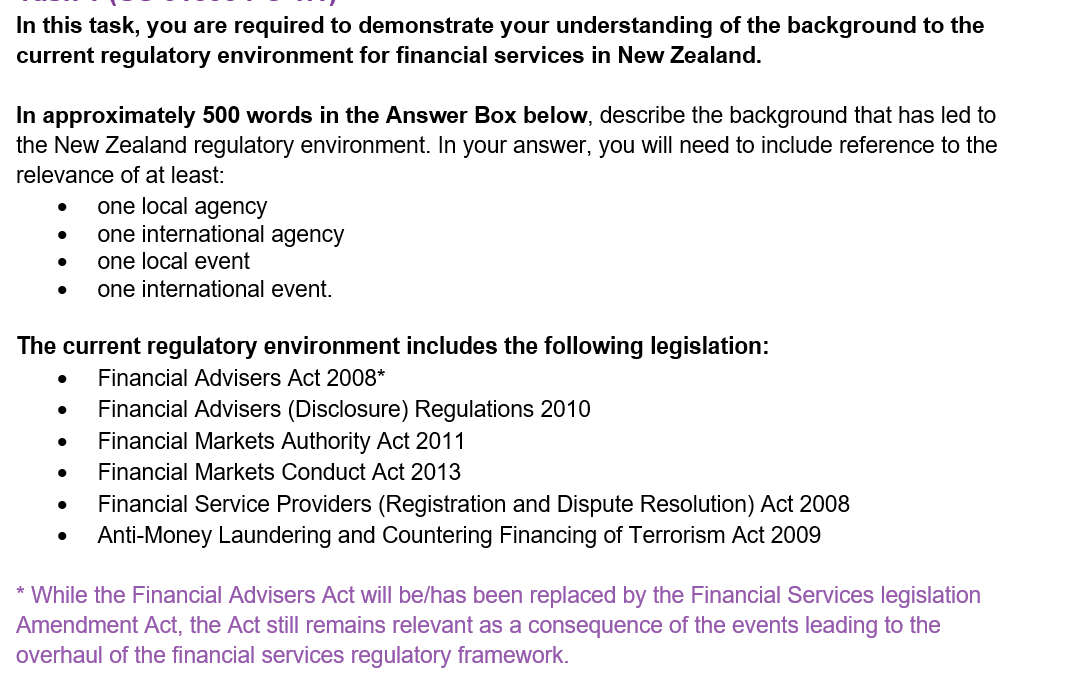 In this task, you are required to demonstrate