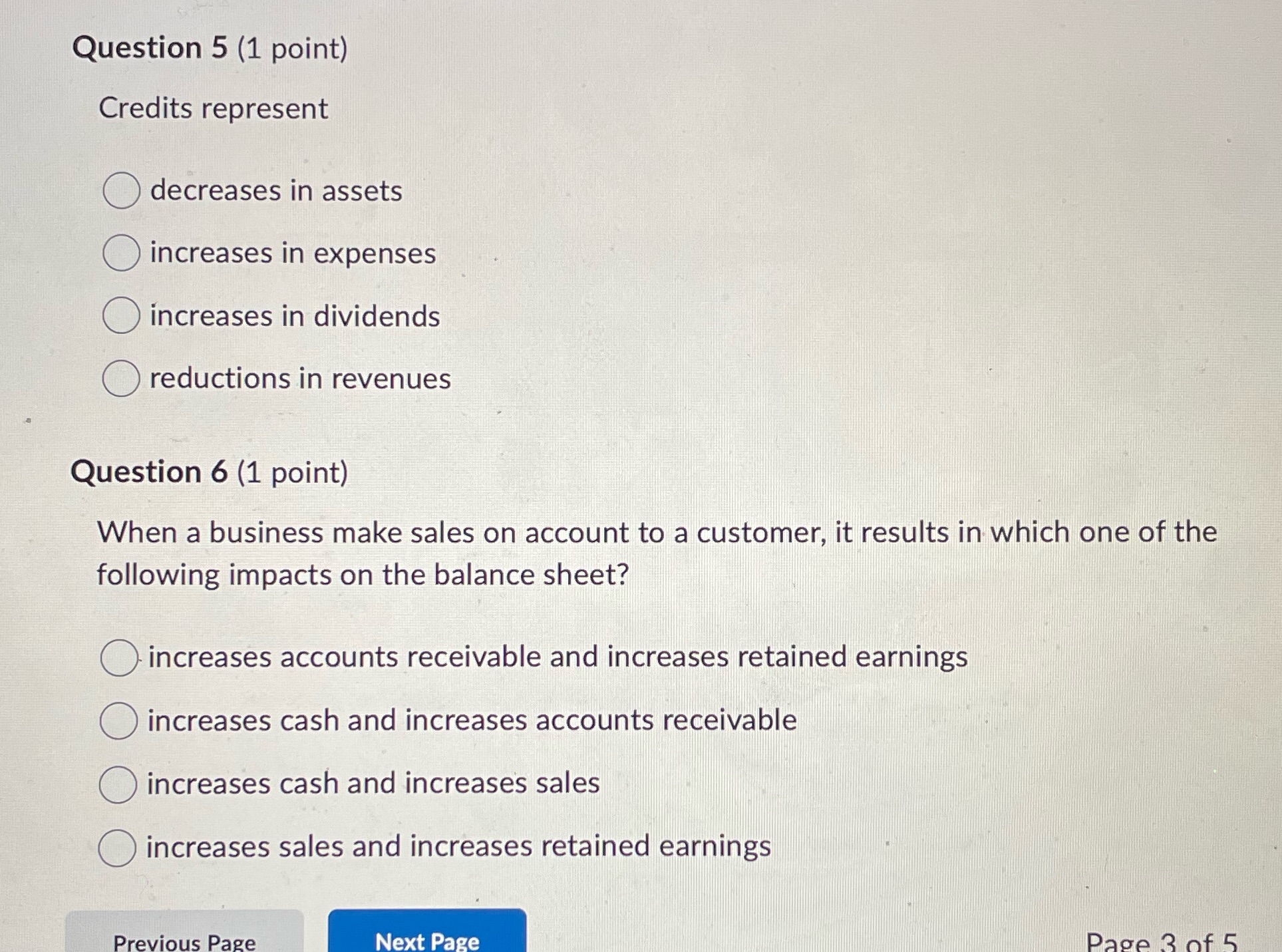 Answer question 5 and 6 Question 5 (1 point)
