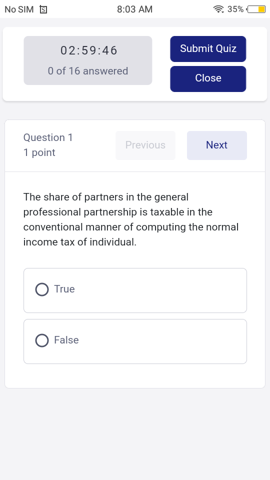 PLEASE ANSWER No SIM S 8:03 AM 35% [ 02:59:46