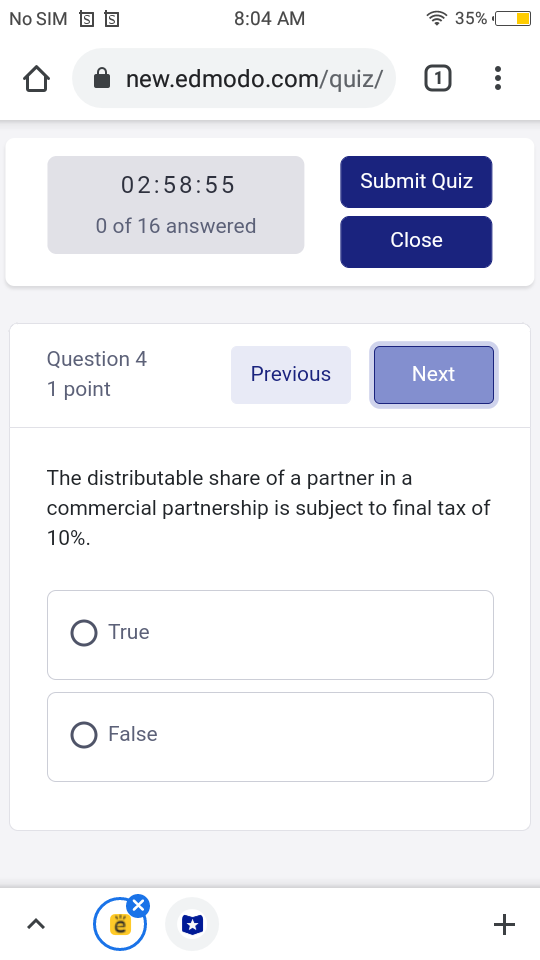 PLEASE ANSWER No SIM S 8:03 AM 35% [ 02:59:46