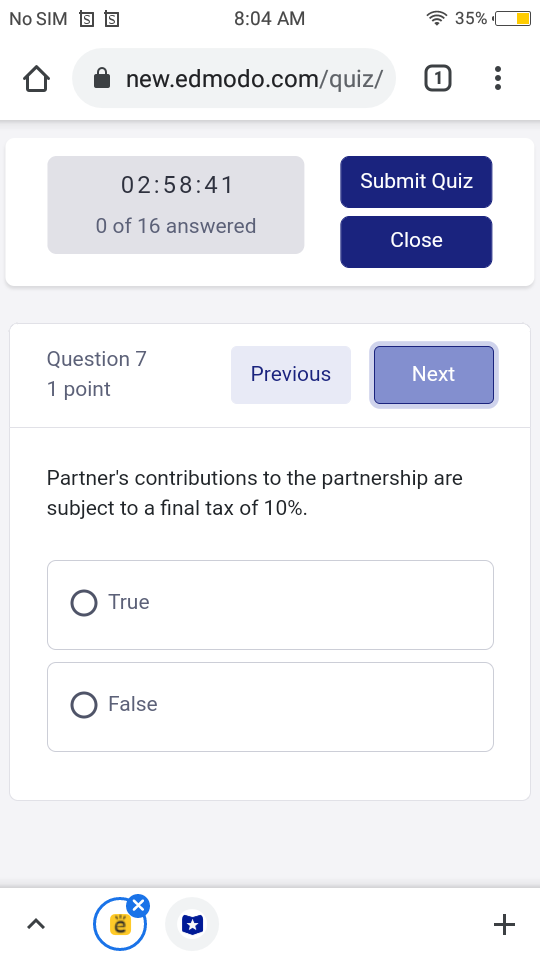 PLEASE ANSWER No SIM S 8:03 AM 35% [ 02:59:46