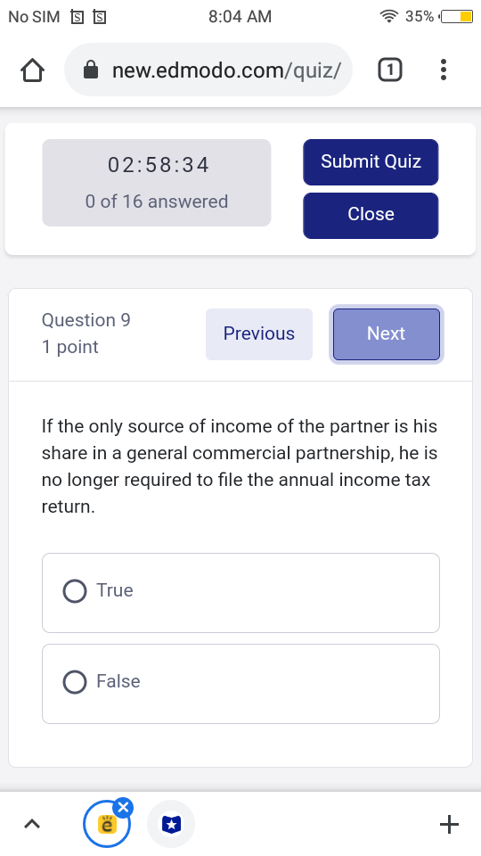 PLEASE ANSWER No SIM S 8:03 AM 35% [ 02:59:46