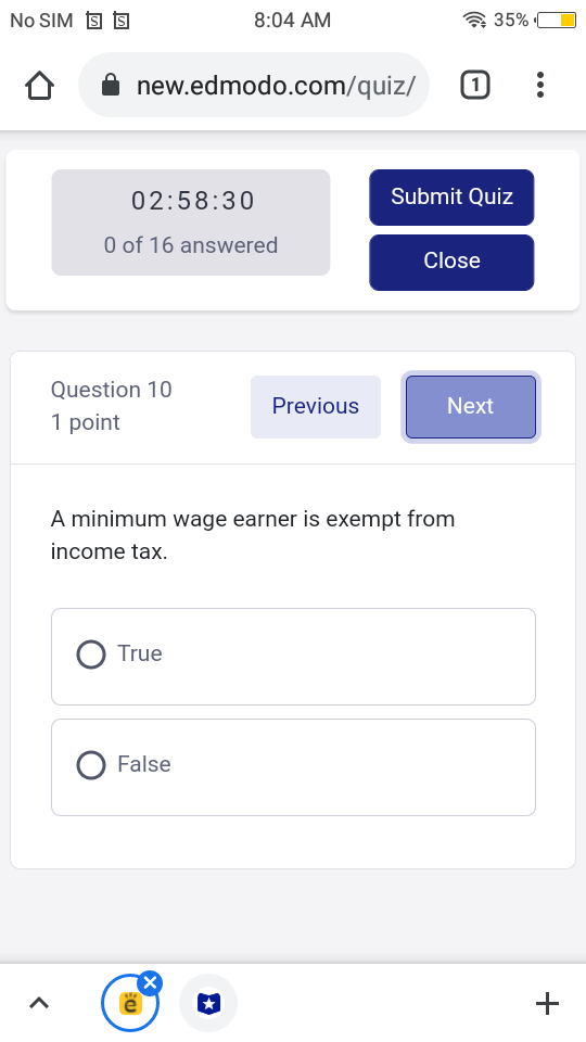 PLEASE ANSWER No SIM S 8:03 AM 35% [ 02:59:46