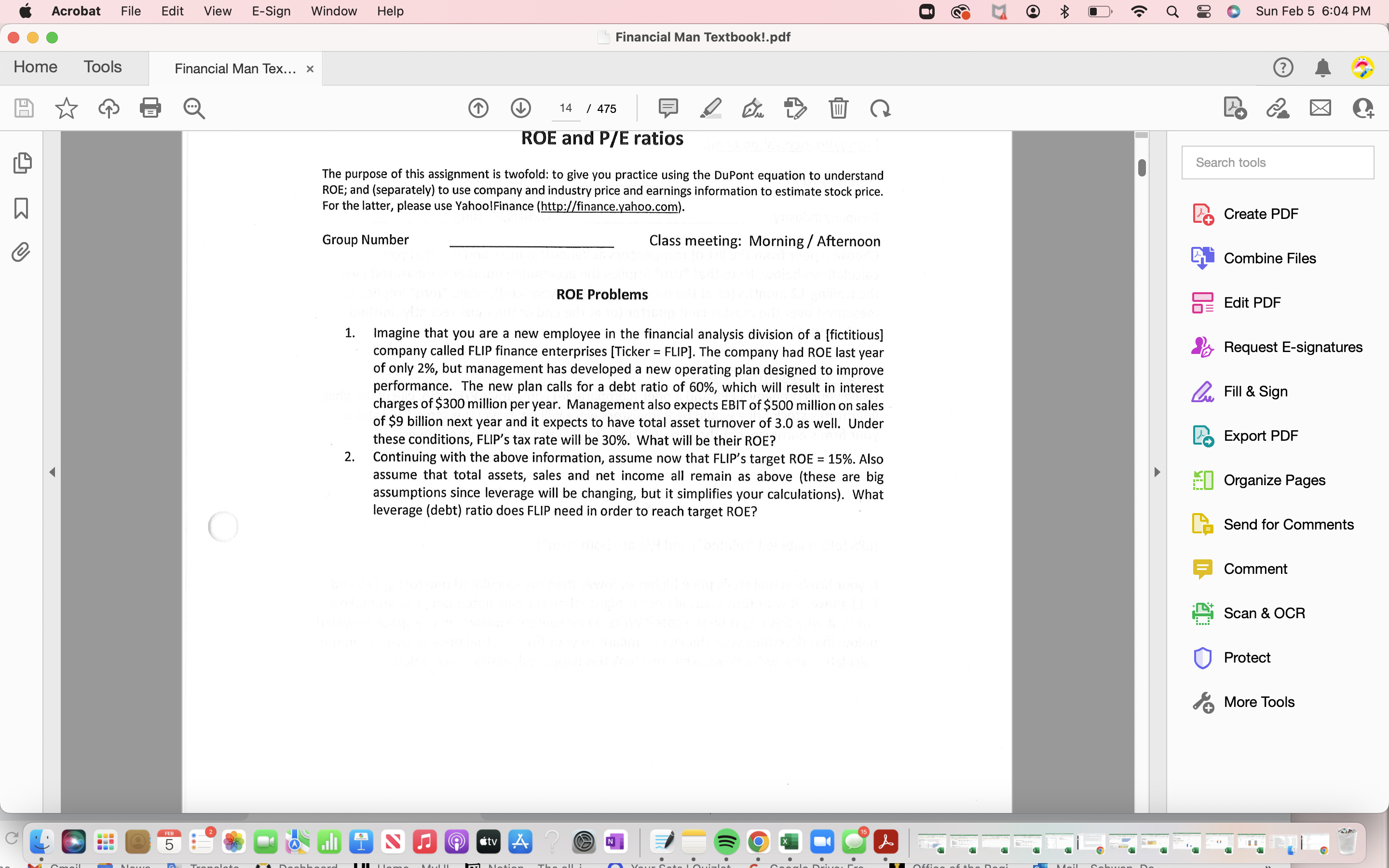 Acrobat File Edit View E-Sign Window Help Q O Sun