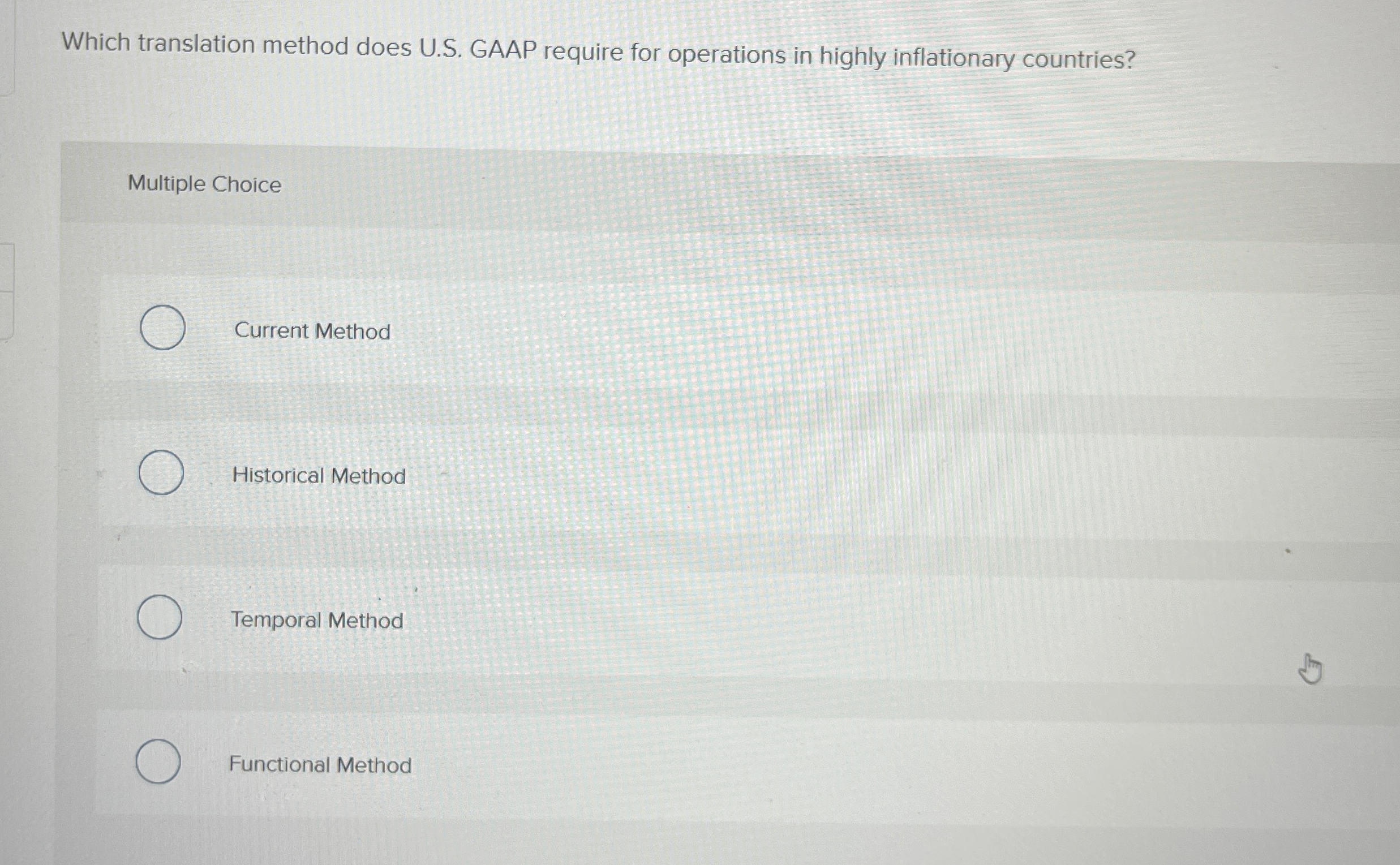 Which translation method does U . S . GAAP