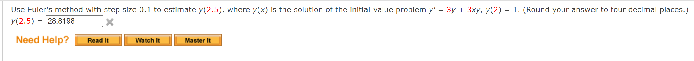 Use Euler's method with step size 0.1 to