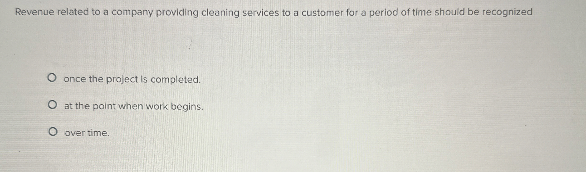 Revenue related to a company providing cleaning