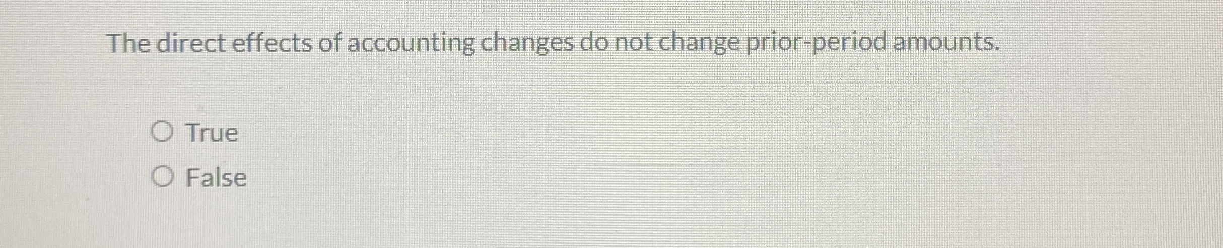The direct effects of accounting changes do not