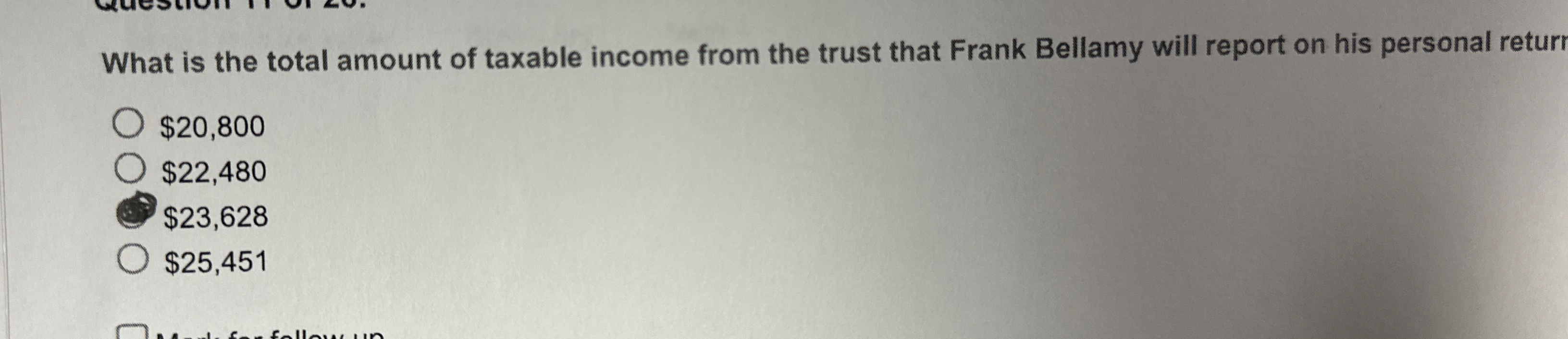 What is the total amount of taxable income from