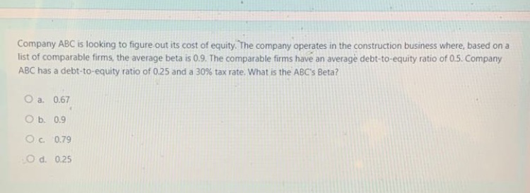 Company ABC is looking to figure out its cost of