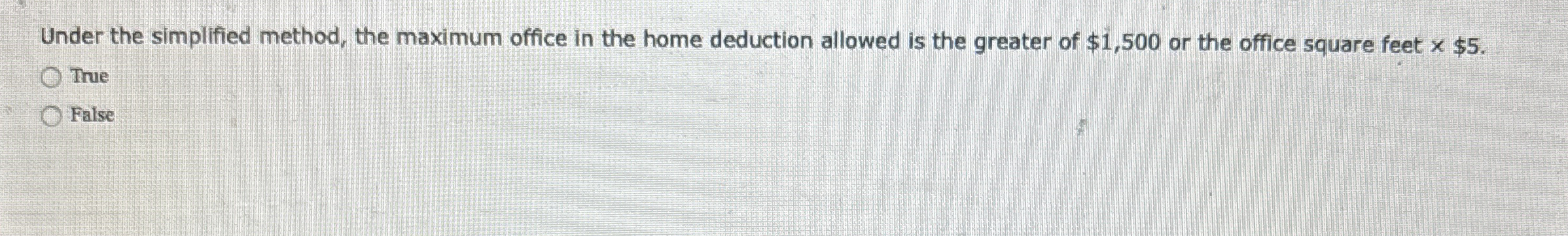 Under the simplified method, the maximum office
