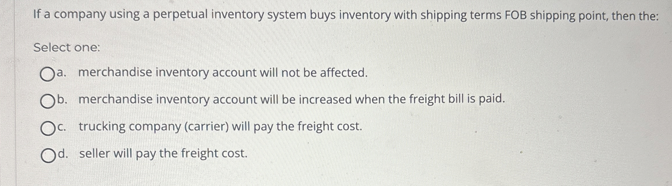 If a company using a perpetual inventory system
