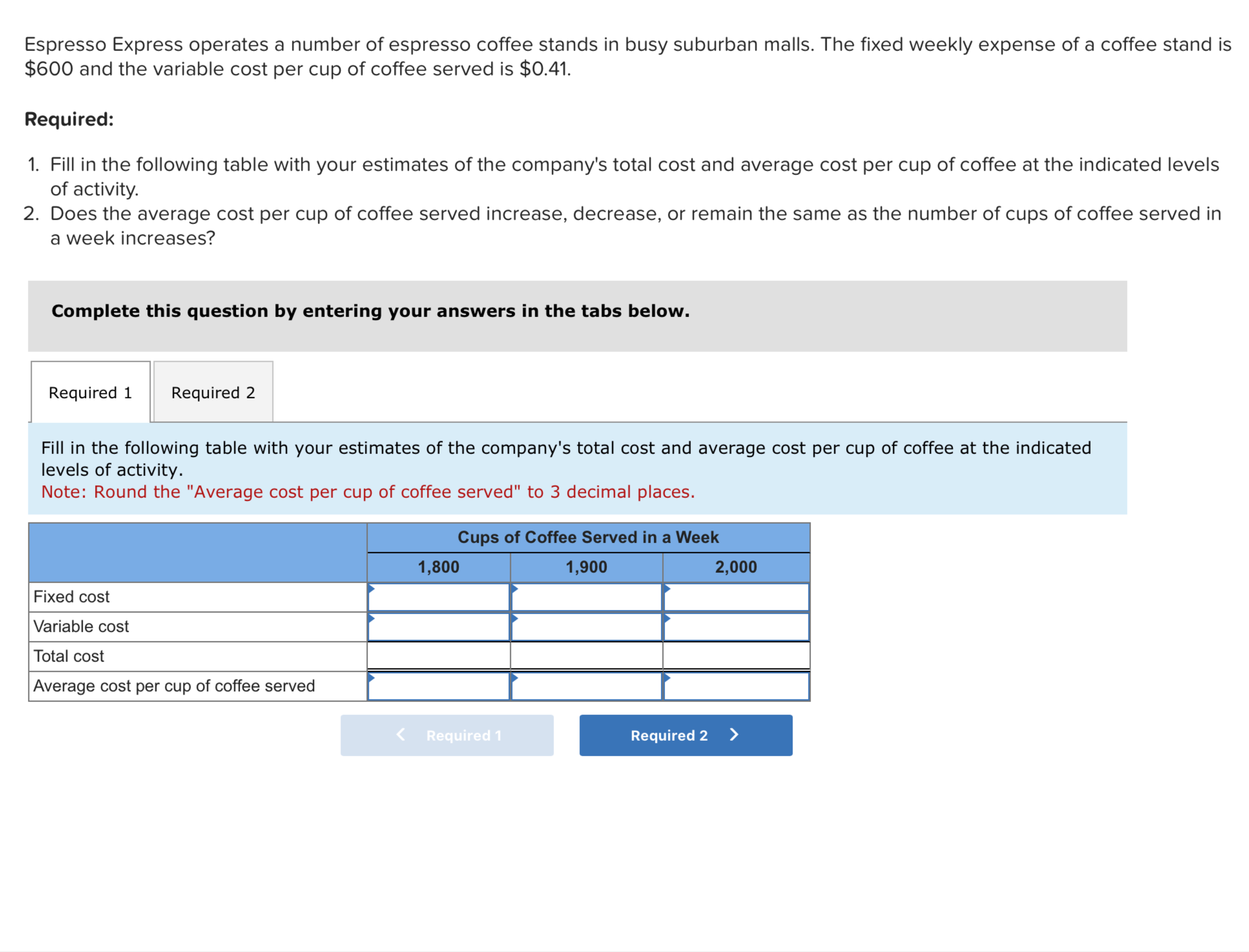 Espresso Express operates a number of espresso
