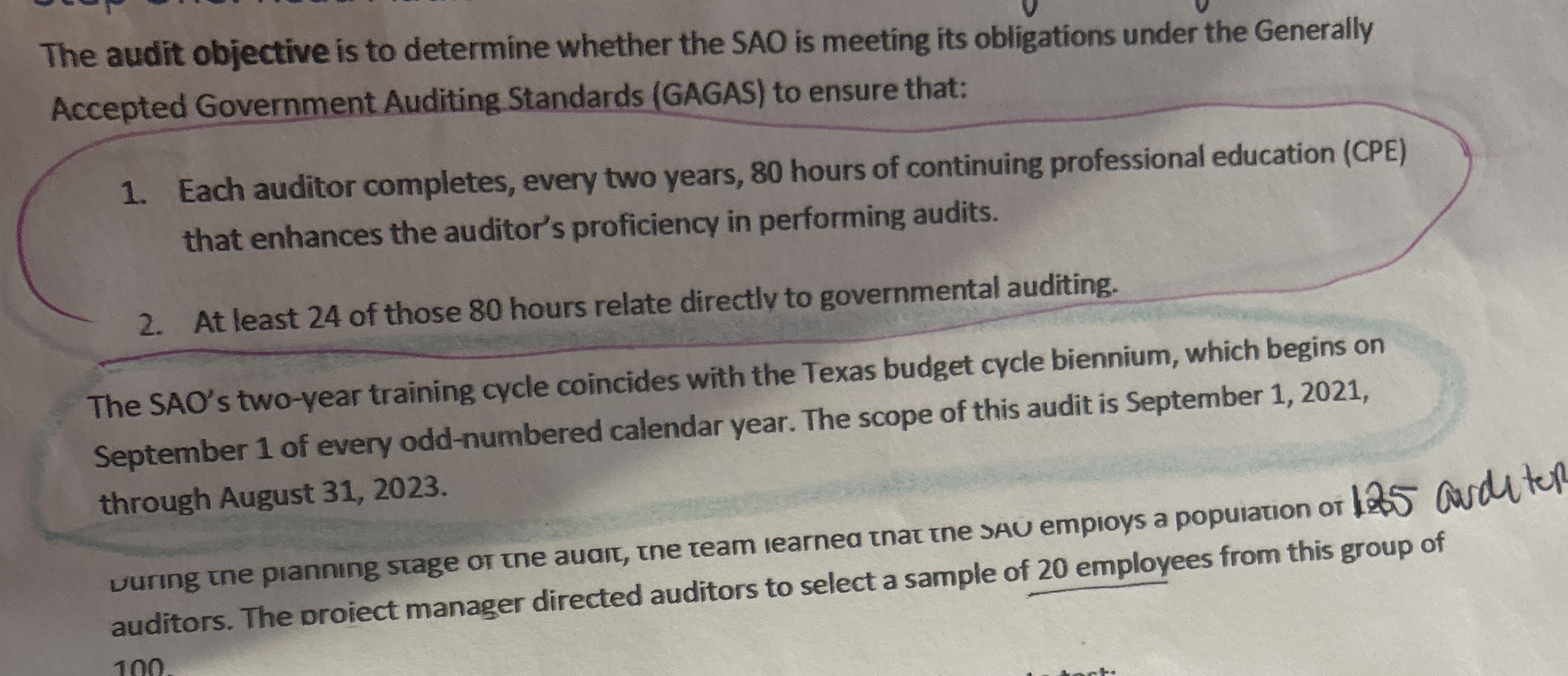 The audit objective is to determine whether the