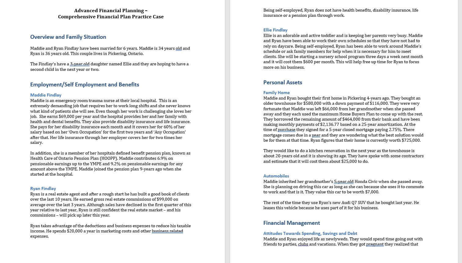 Advanced Financial Planning - Comprehensive