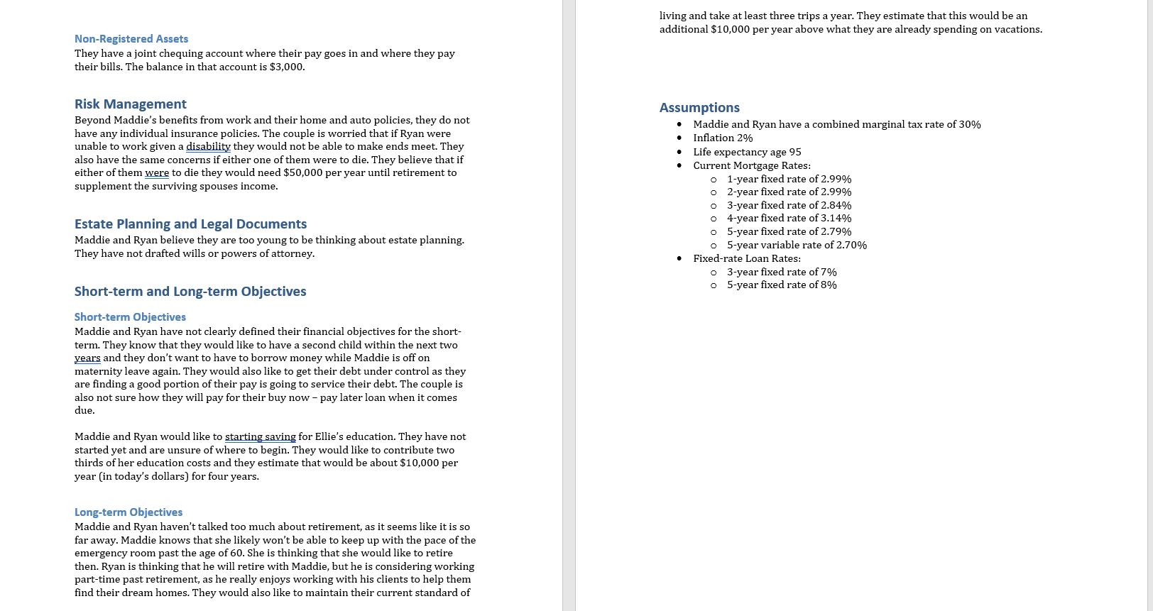 Advanced Financial Planning - Comprehensive