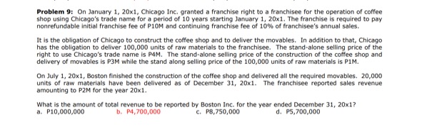 Need Solution Problem 9: On January 1, 20x1,