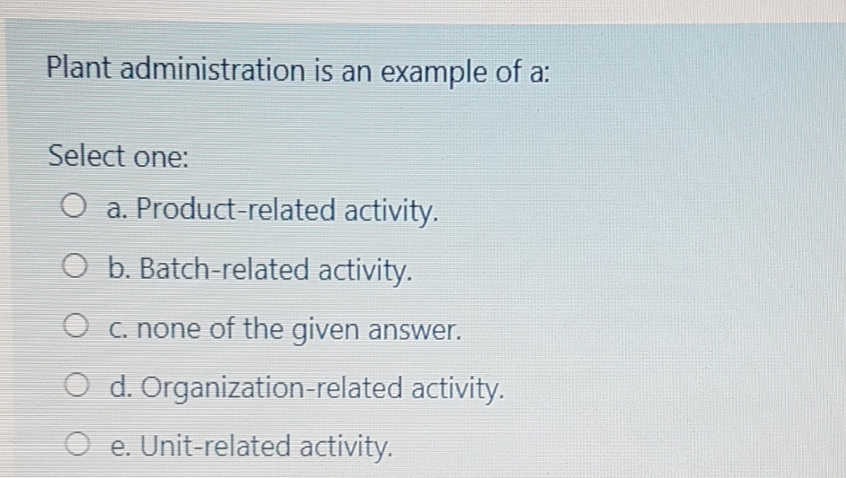 please help me with the right option 3 Plant