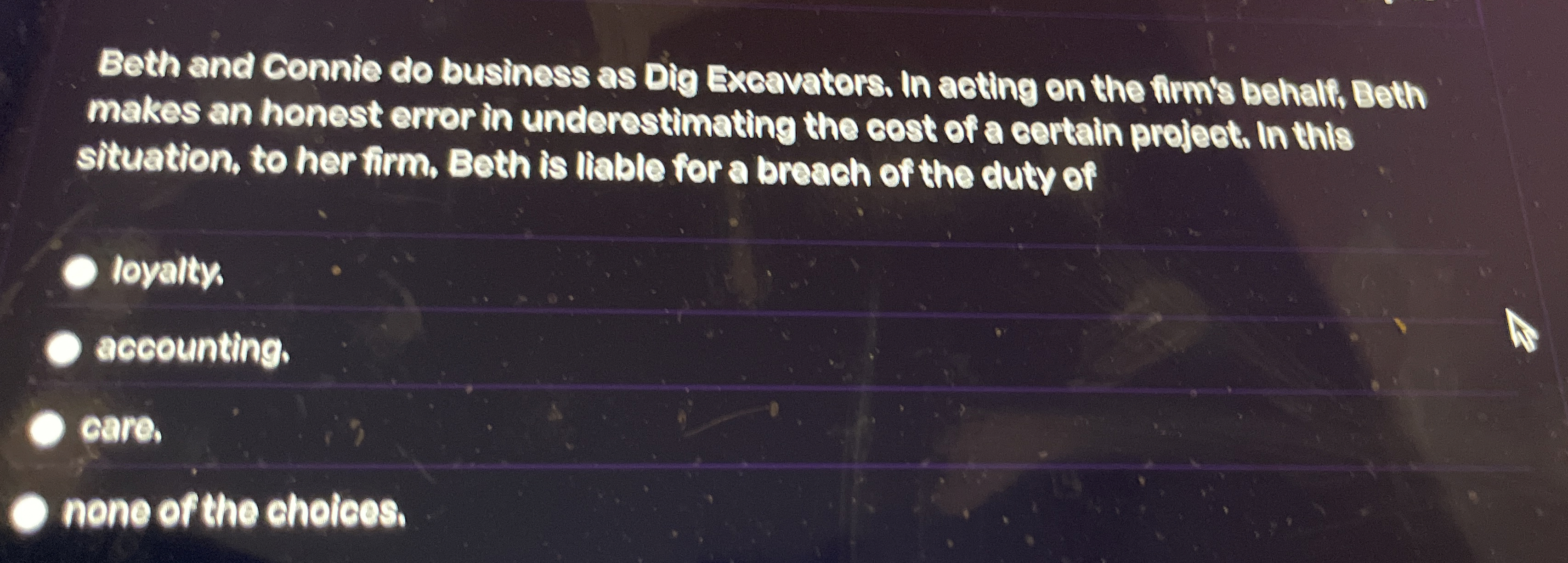 Beth and Connie do business as Dig Exeavators. In