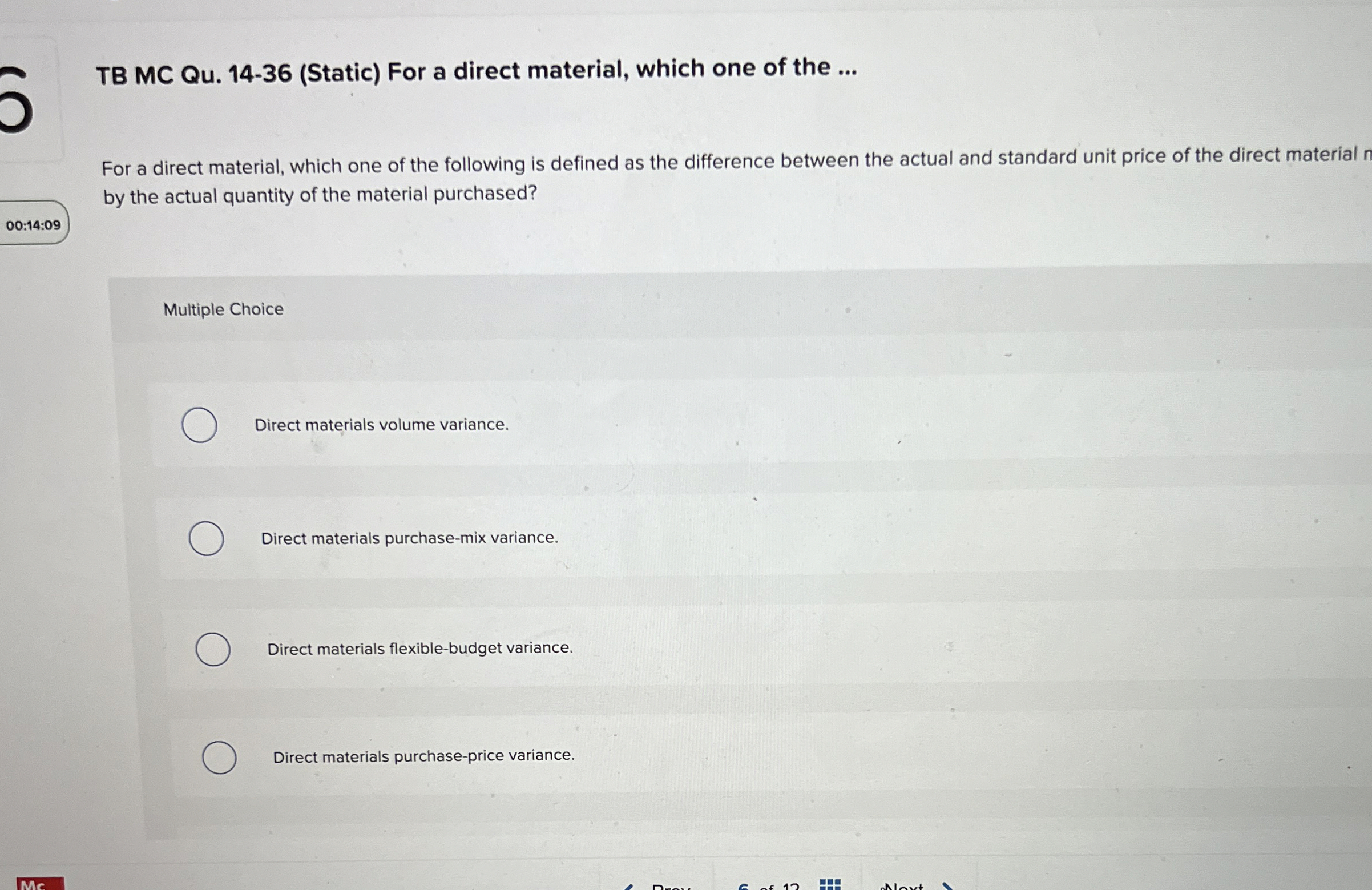 TB MC Qu . 1 4 - 3 6 ( Static ) For a direct
