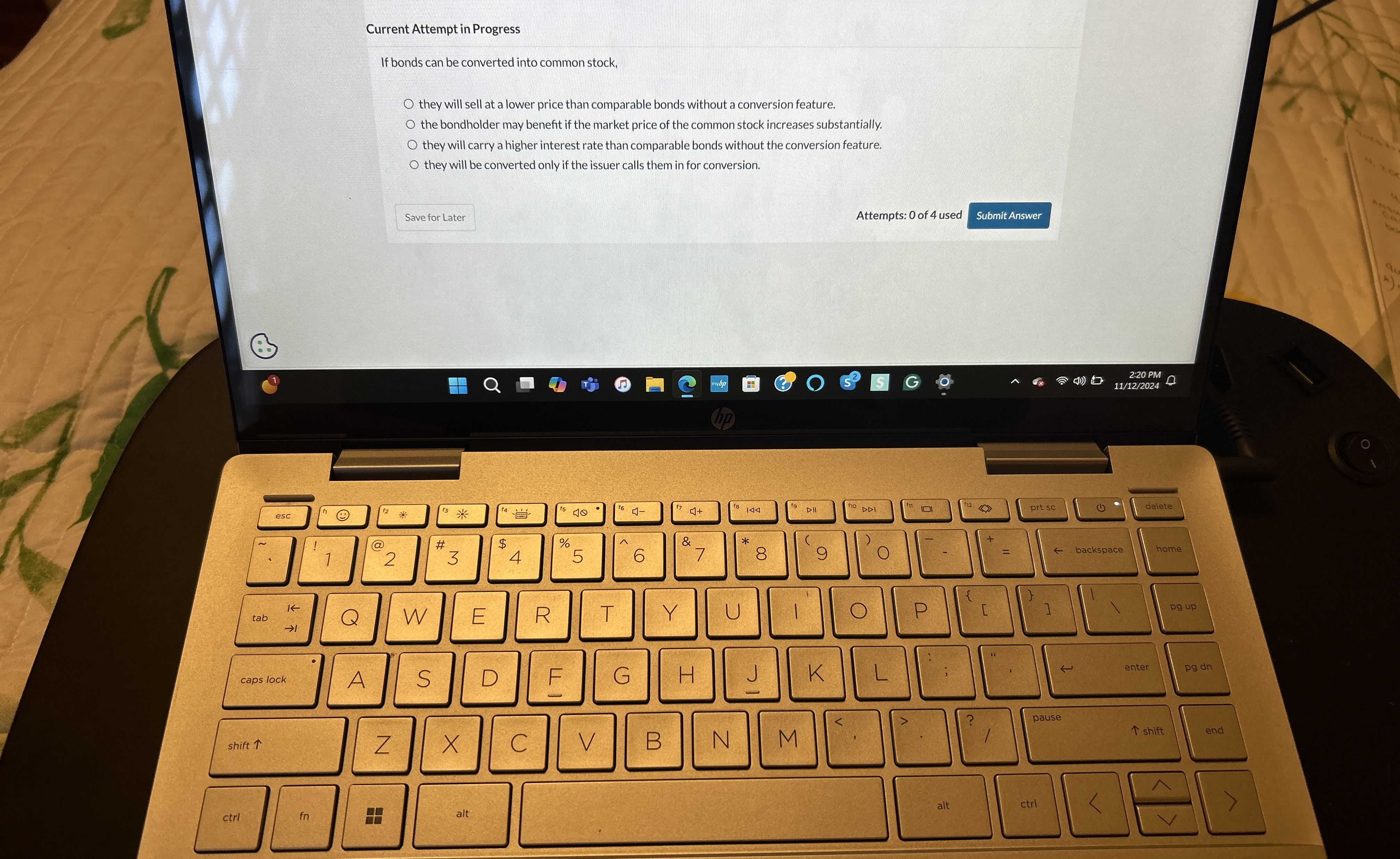 Current Attempt in Progress If bonds can be