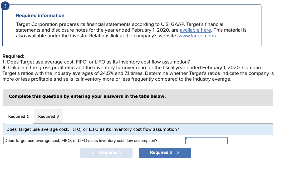 Does Target use average cost, FIFO, o r LIFO a s