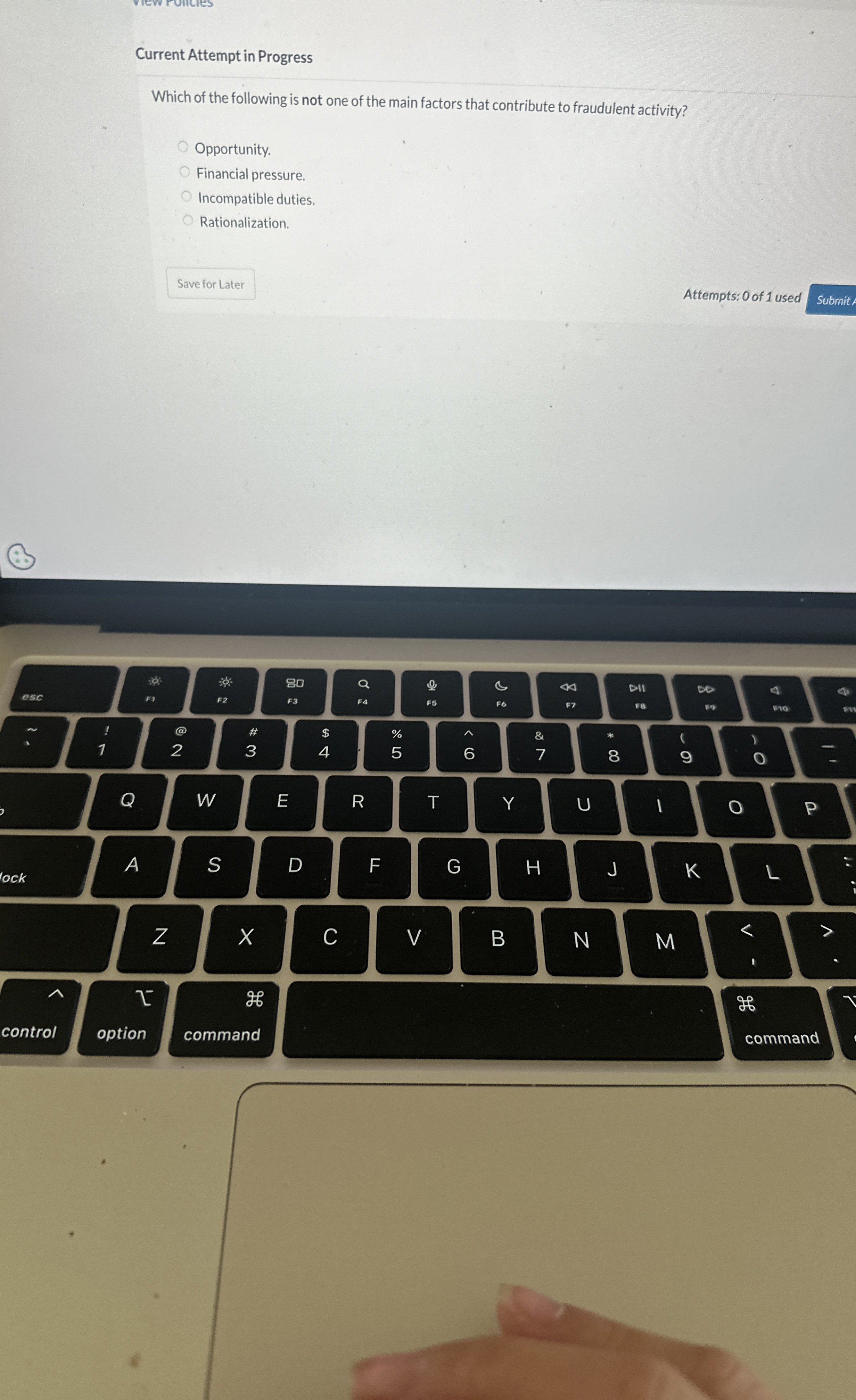 Current Attempt in Progress Which of the