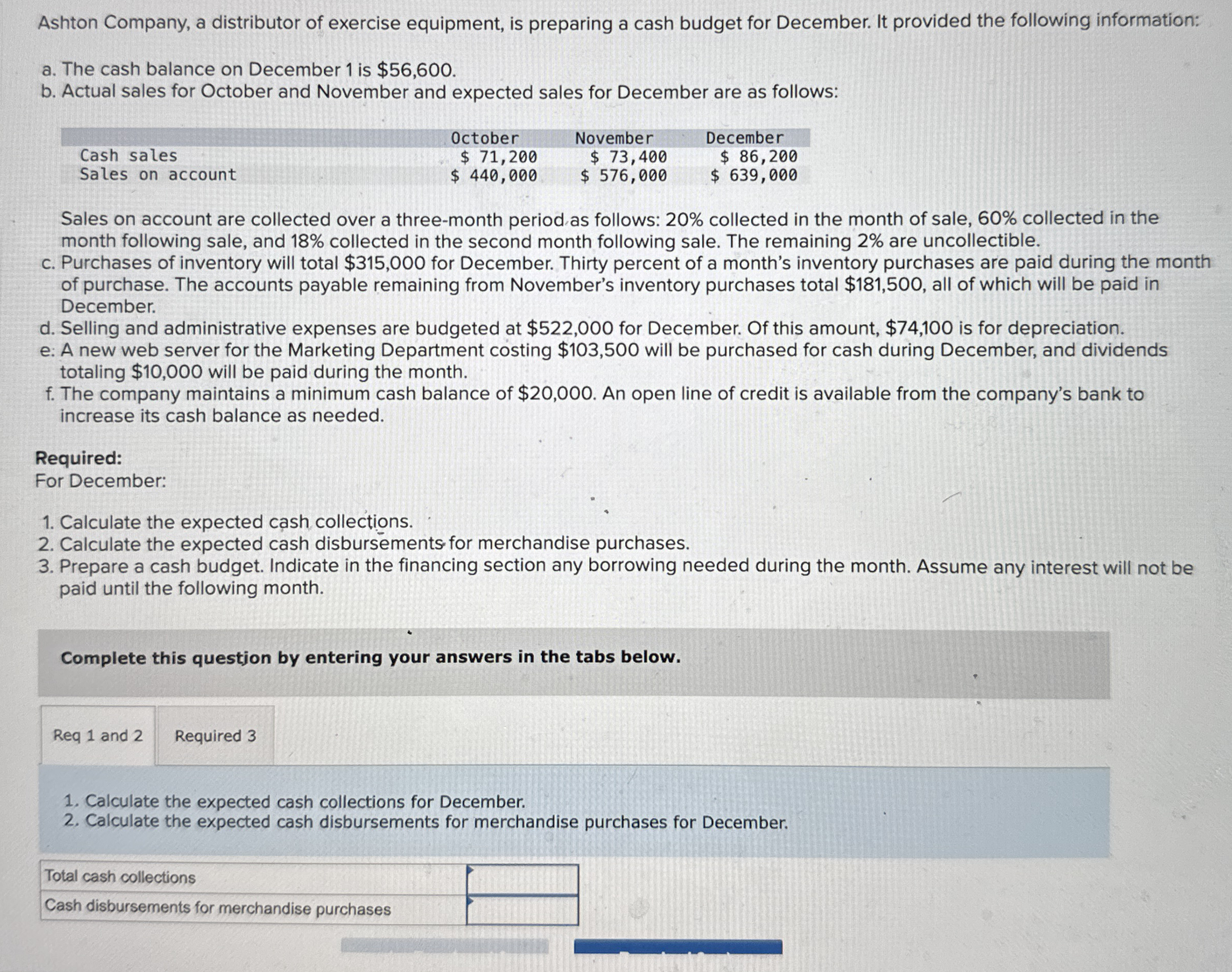 Ashton Company, a distributor of exercise