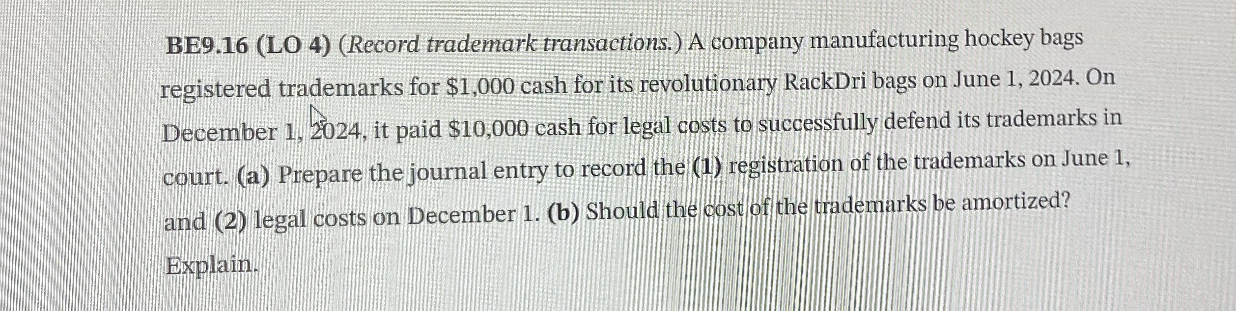 BE 9 . 1 6 ( LO 4 ) ( Record trademark