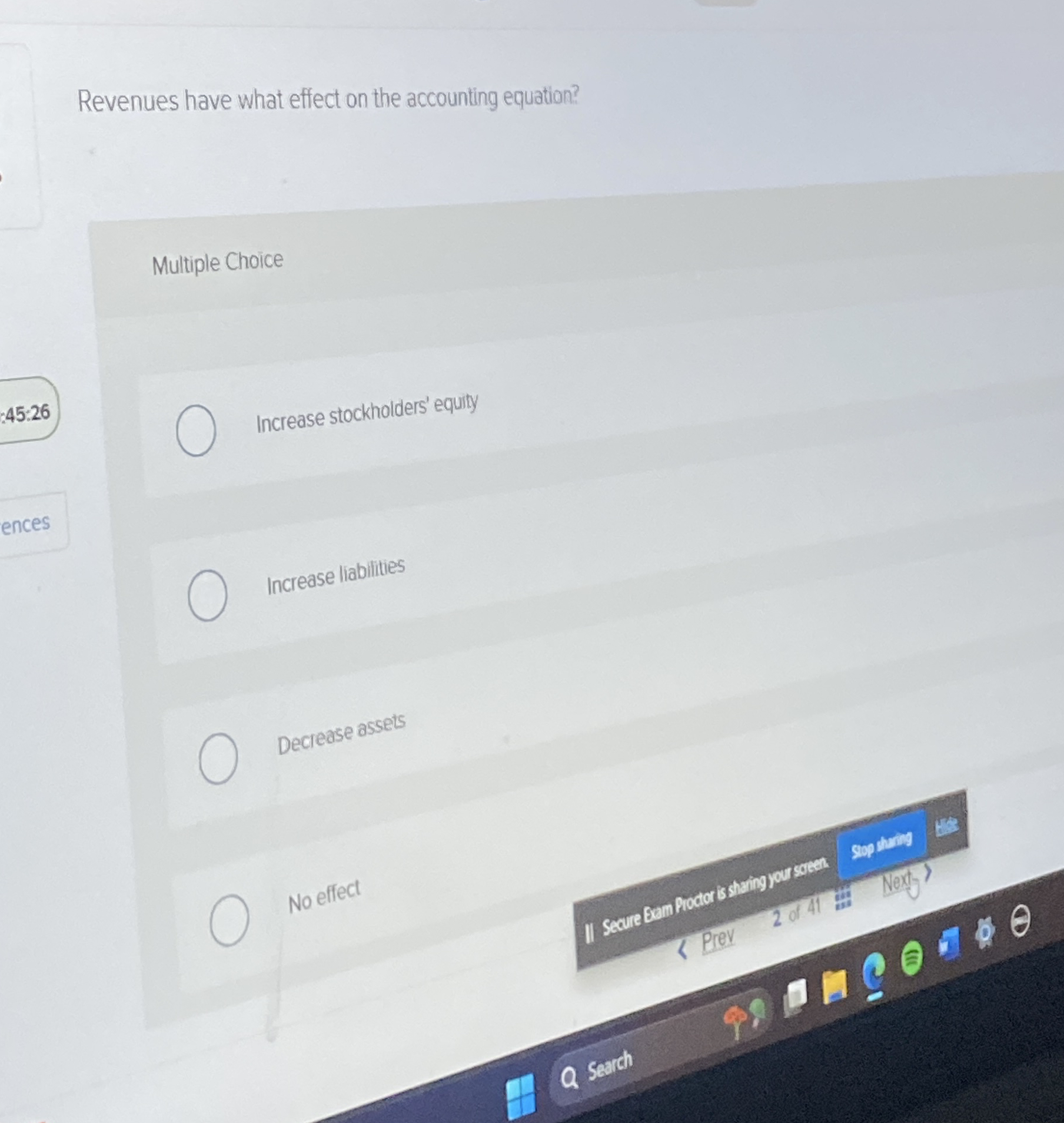 Revenues have what effect on the accounting