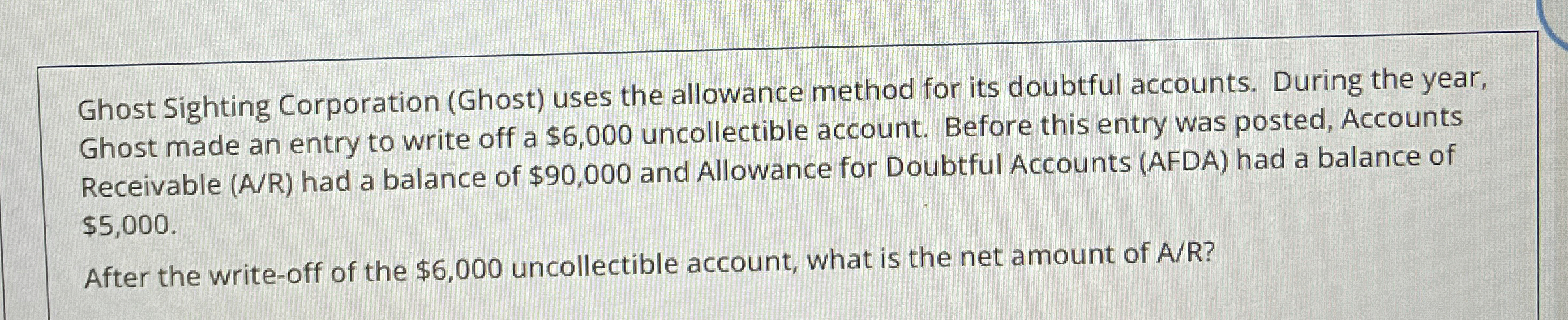 Ghost Sighting Corporation ( Ghost ) uses the