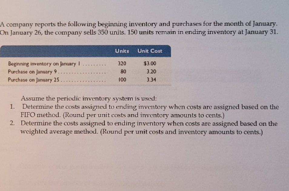 Can you help me? A company reports the following