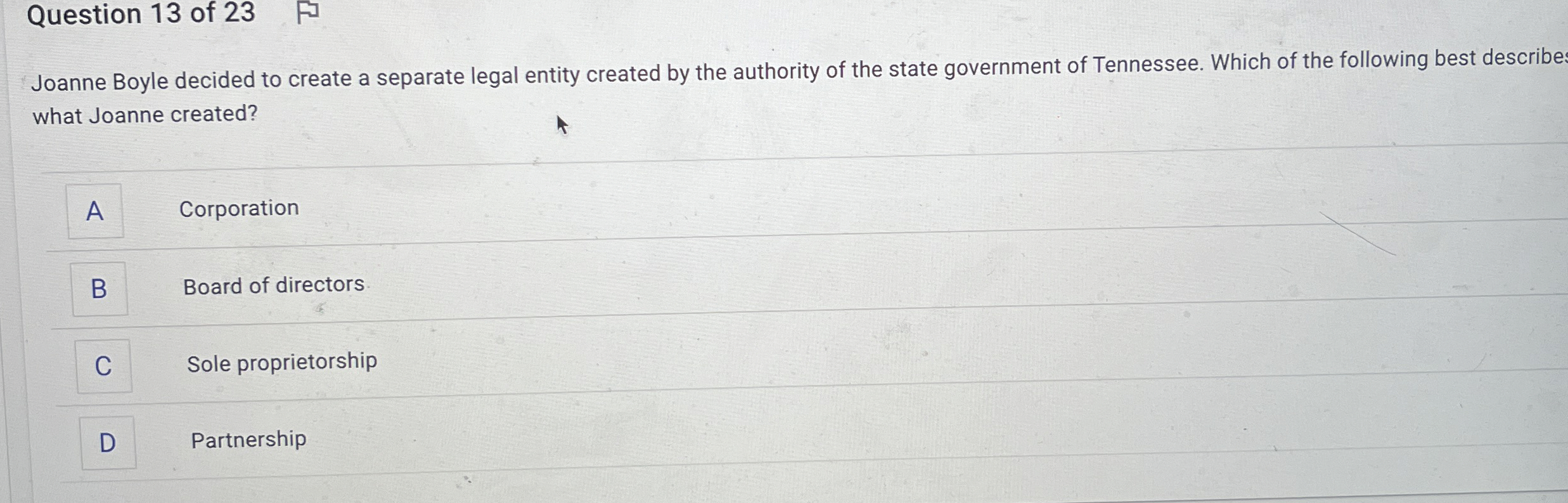 Question 1 3 of 2 3 Joanne Boyle decided to